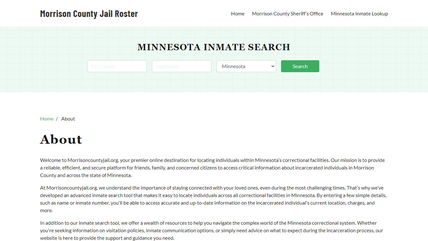 About - morrisoncountyjail.org