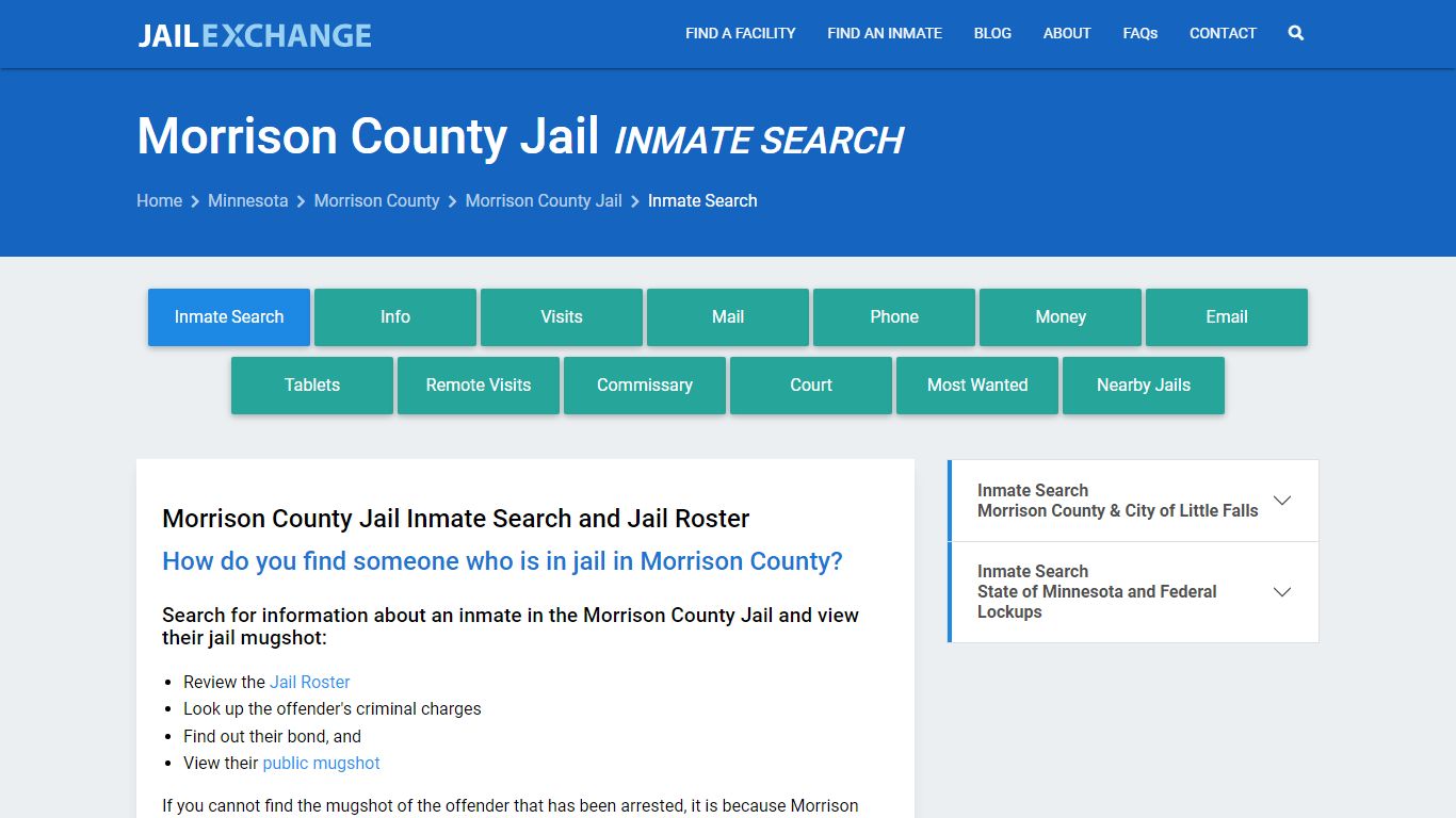 Inmate Search: Roster & Mugshots - Morrison County Jail, MN